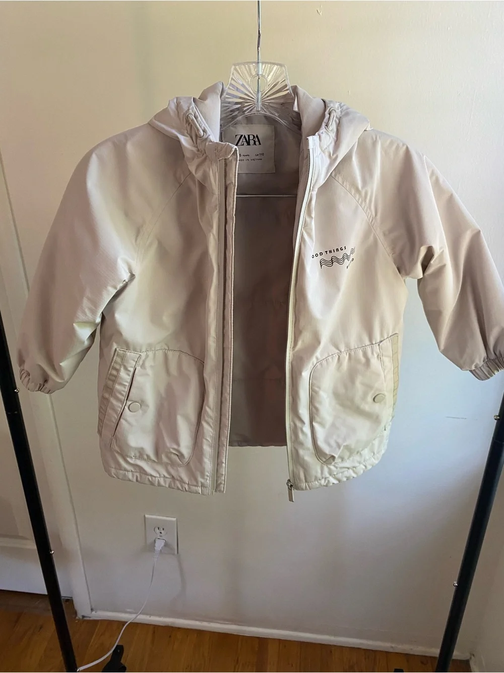 Zara Kids Hooded Windbreaker Jacket Sz 5 Yrs 110cm